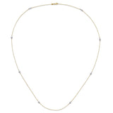 14k Two-tone Polished and Textured Circles Necklace-WBC-SF2455-36