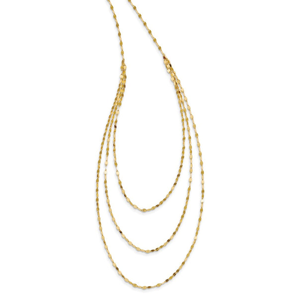 14k Polished Fancy Necklace-WBC-SF2491-19.5