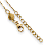 14k Polished Double Interlocking Heart I Love You with 1 inch ext. Necklace-WBC-SF2526-16