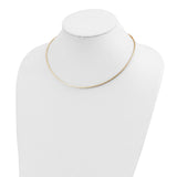 14k Two-Tone 2mm w/ 2in ext. Reversible Omega Necklace-WBC-SF2553-16