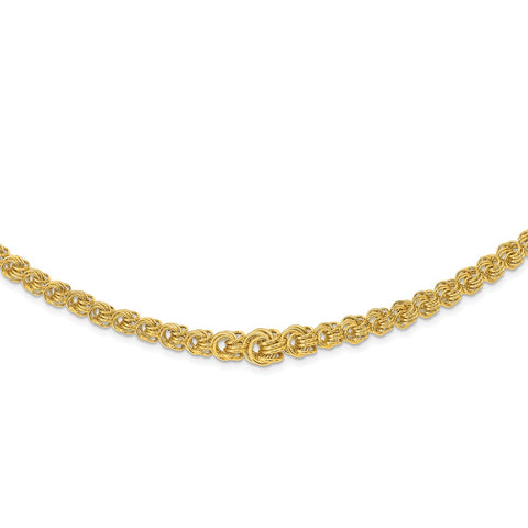14k Fancy 7-11mm Graduated Multi-Link Necklace-WBC-SF2607-17.5