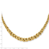 14K Yellow Gold Polished Graduated Fancy Double Curb Necklace-WBC-SF2610-18