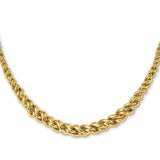 14K Yellow Gold Polished Graduated Fancy Double Curb Necklace-WBC-SF2610-18