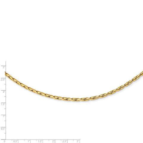 14K 3.25mm Polished Fancy Link Necklace-WBC-SF2619-17.5