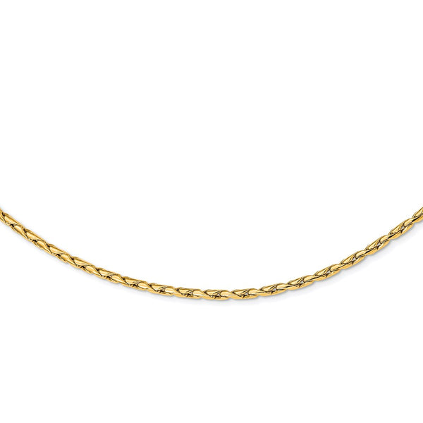 14K 3.25mm Polished Fancy Link Necklace-WBC-SF2619-17.5