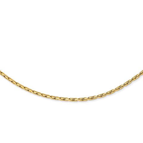 14K 3.25mm Polished Fancy Link Necklace-WBC-SF2619-17.5