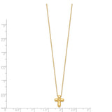 14k 16in Hollow Cross Necklace-WBC-SF2644-16