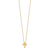 14k 16in Hollow Cross Necklace-WBC-SF2644-16