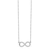 14K White Polished Infinity Necklace-WBC-SF2652-16.75