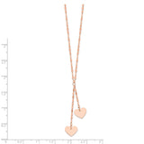 14k Rose Gold Fancy Heart w/1in ext. Necklace-WBC-SF2682-17