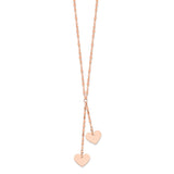 14k Rose Gold Fancy Heart w/1in ext. Necklace-WBC-SF2682-17