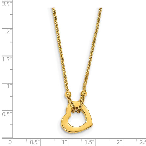 14K Heart Necklace-WBC-SF2725-20