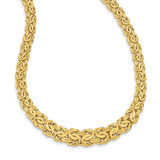 14k Fancy Graduated 7-12mm Flat Byzantine Necklace-WBC-SF2733-17.5