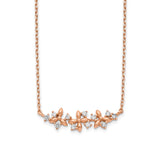 14K Rose Gold Fancy CZ w/ 1in ext. Necklace-WBC-SF2780-15