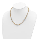 14k Two-tone Polished Twisted Fancy Link 18in Necklace-WBC-SF2801-18