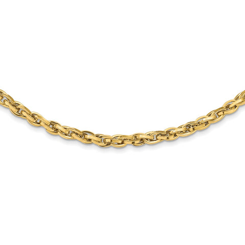 14k Polished Fancy Link 18in Necklace-WBC-SF2802-18