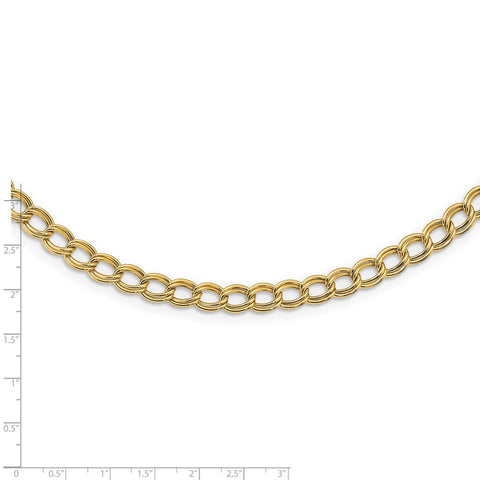 14K Polished Link Necklace-WBC-SF2805-18