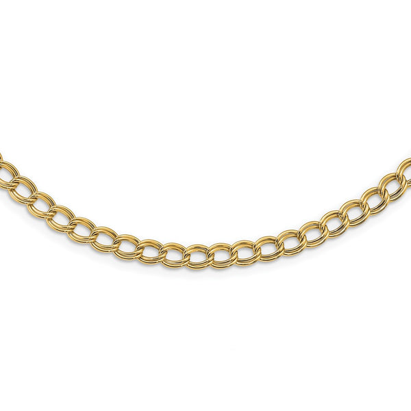 14K Polished Link Necklace-WBC-SF2805-18
