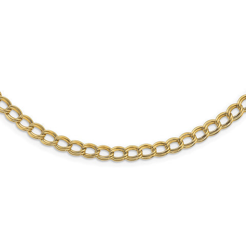 14K Polished Link Necklace-WBC-SF2805-18
