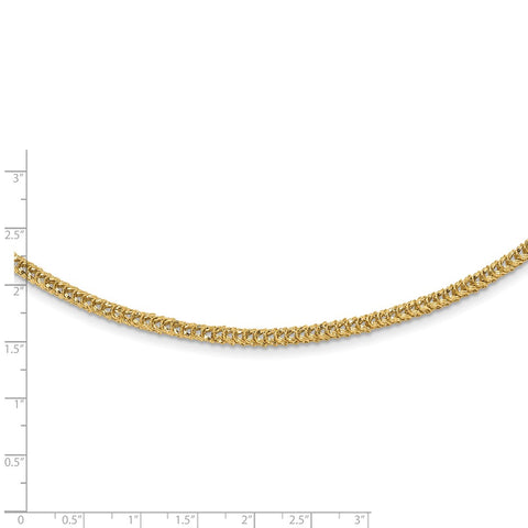 14K Polished D/C Fancy Link Necklace-WBC-SF2809-18