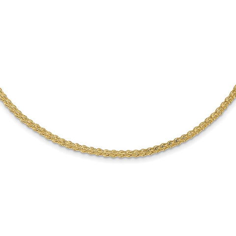 14K Polished Fancy Link Necklace-WBC-SF2811-18.25