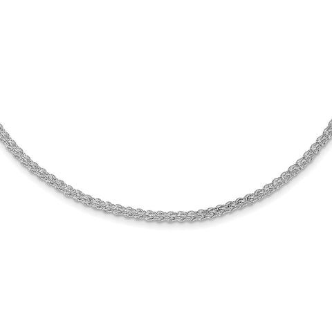 14K White Gold Polished Fancy Link Necklace-WBC-SF2811W-18