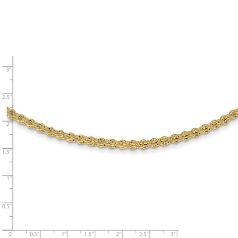 14K Polished Fancy Link Necklace-WBC-SF2812-18.5