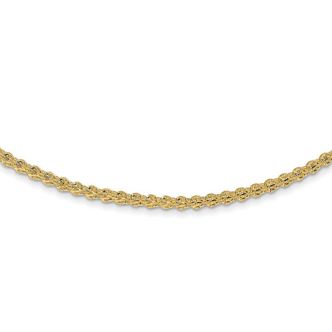 14K Polished Fancy Link Necklace-WBC-SF2812-18.5