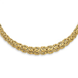 14k Graduated Byzantine Necklace-WBC-SF2813-17.25