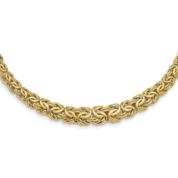 14k Graduated Byzantine Necklace-WBC-SF2813-17.25