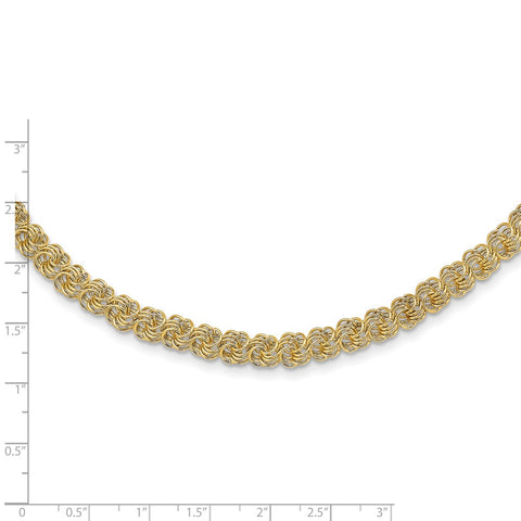 14K Polished Fancy Link Necklace-WBC-SF2829-18