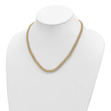 14K Polished & Textured Quadruple Link Necklace-WBC-SF2830-18