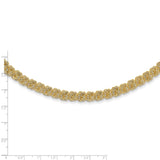 14K Polished & Textured Quadruple Link Necklace-WBC-SF2830-18