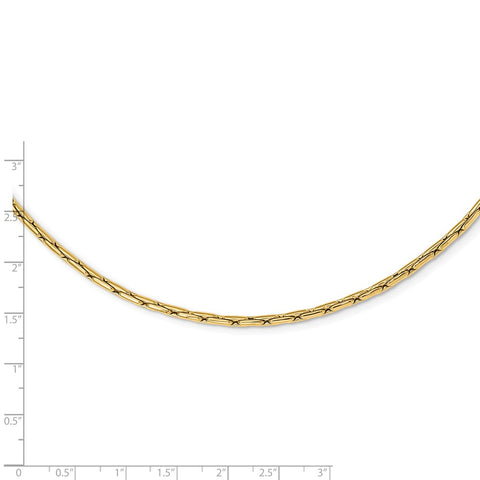14K Polished Fancy Link Necklace-WBC-SF2832-18