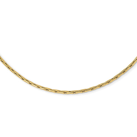 14K Polished Fancy Link Necklace-WBC-SF2832-18
