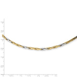 14K Two-Tone Polished Fancy Link Necklace-WBC-SF2833-18