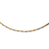 14K Two-Tone Polished Fancy Link Necklace-WBC-SF2833-18