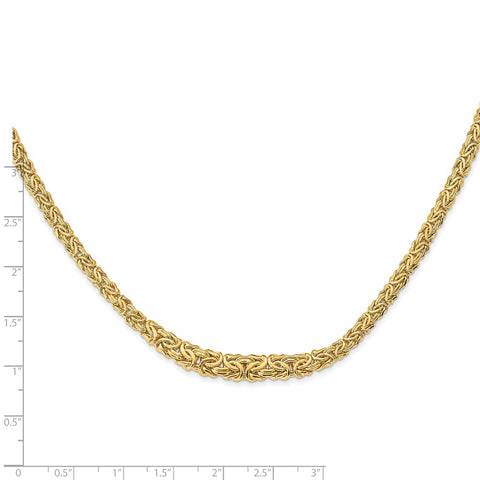 14K Polished Fancy Link Necklace-WBC-SF2834-17.25