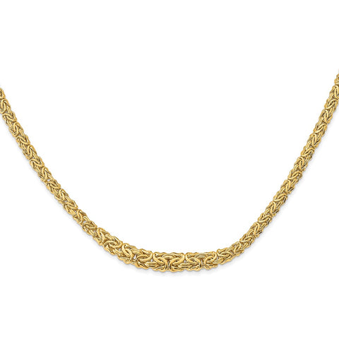 14K Polished Fancy Link Necklace-WBC-SF2834-17.25