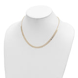 14K Polished Fancy w/2 in ext. Necklace-WBC-SF2835-17.25