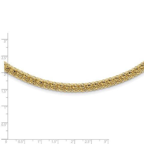 14K Polished D/C Fancy Link Necklace-WBC-SF2837-18