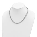 14K White Gold Polished D/C Fancy Link Necklace-WBC-SF2838-18