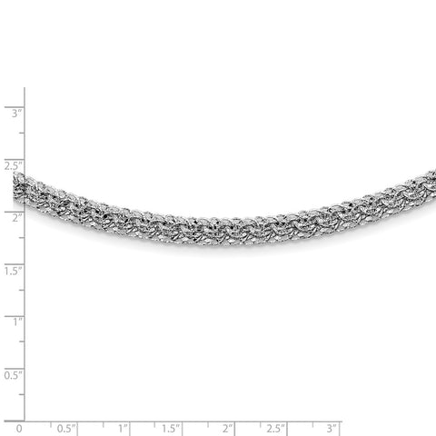 14K White Gold Polished D/C Fancy Link Necklace-WBC-SF2838-18