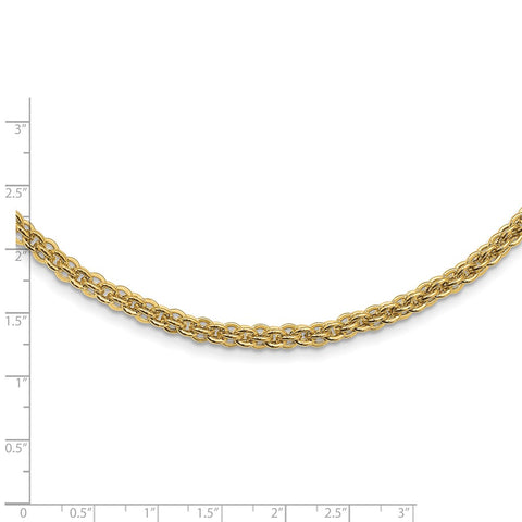 14K Polished Fancy Link Necklace-WBC-SF2840-18.5
