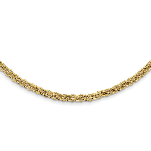 14K Polished Fancy Link Necklace-WBC-SF2840-18.5