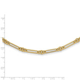 14K Polished Fancy Link Necklace-WBC-SF2843-17.5