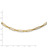 14K Polished Fancy Oval Link Necklace-WBC-SF2849-24