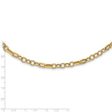 14K Polished and Textured Fancy Link 18in Necklace-WBC-SF2850-18