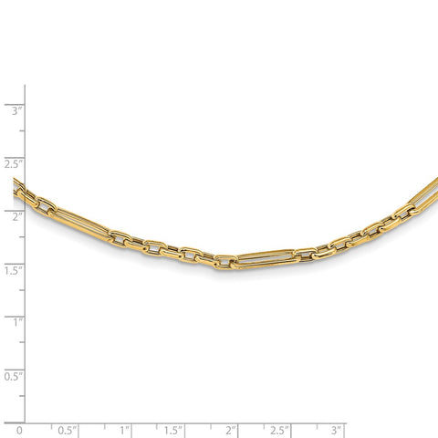 14K Polished Fancy Link Necklace-WBC-SF2853-18