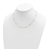 14K Two Tone Polished Bead Fancy Necklace-WBC-SF2862-17